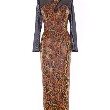 Leopard Printed Mosaic Dress