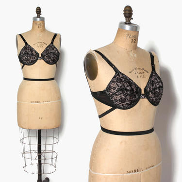 Vintage Christian Dior Nude Mesh Bra, Size 34C 