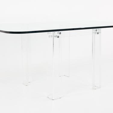 Charles Hollis Jones Mid Century Lucite and Glass Dining Table - mcm 