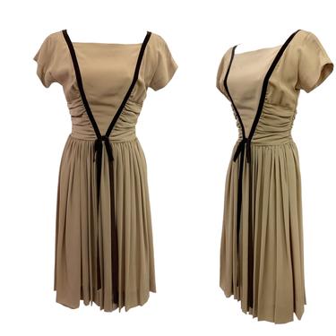 Vtg Vintage 1950s 50s Designer Gay Gibson Champagne Party Cocktail Dress 