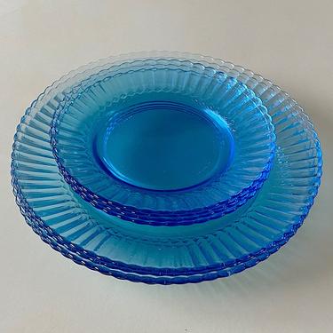 Ice Blue Glass Plates