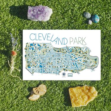 Cleveland Park Washington DC neighborhood map art print 11x17 