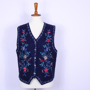 Vintage Scandinavian Style Wool Vest / Vintage Bohemian Style Vintage Wool Vest 