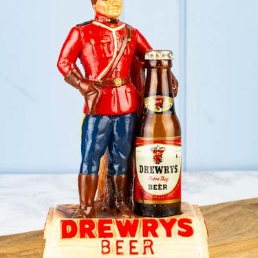 Vintage Drewry's Beer Chalkware Statue