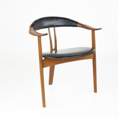 Arne Hovmand Olsen for Mogens Kold Mid Century Danish Teak and Leather Lounge Chair - mcm 