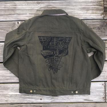 High Energy Vintage Silkscreened Jacket - Green Medium