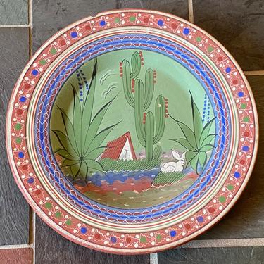 Vintage Mexican Pottery Charger 