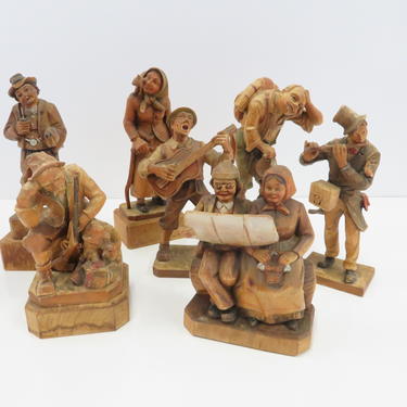 Italian Organic Wood Carvings Vintage Collection of Hand Carved Anri ...