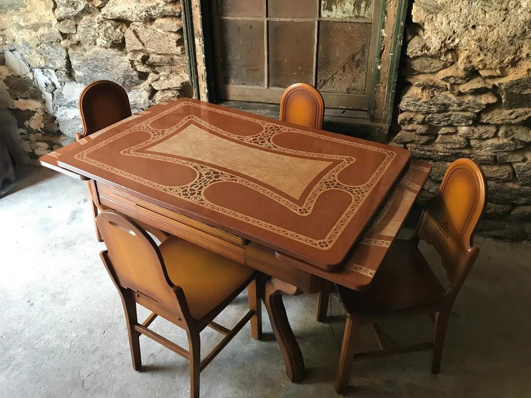 old porcelain kitchen table