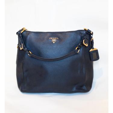 Prada PRADA Denim Kanapa 2way Handbag Black P13259 – NUIR VINTAGE