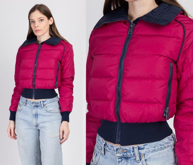 70s 80s Roffe Retro Cropped Ski Jacket - Extra Small | Vintage Womens Puffer Winter Ski  from 