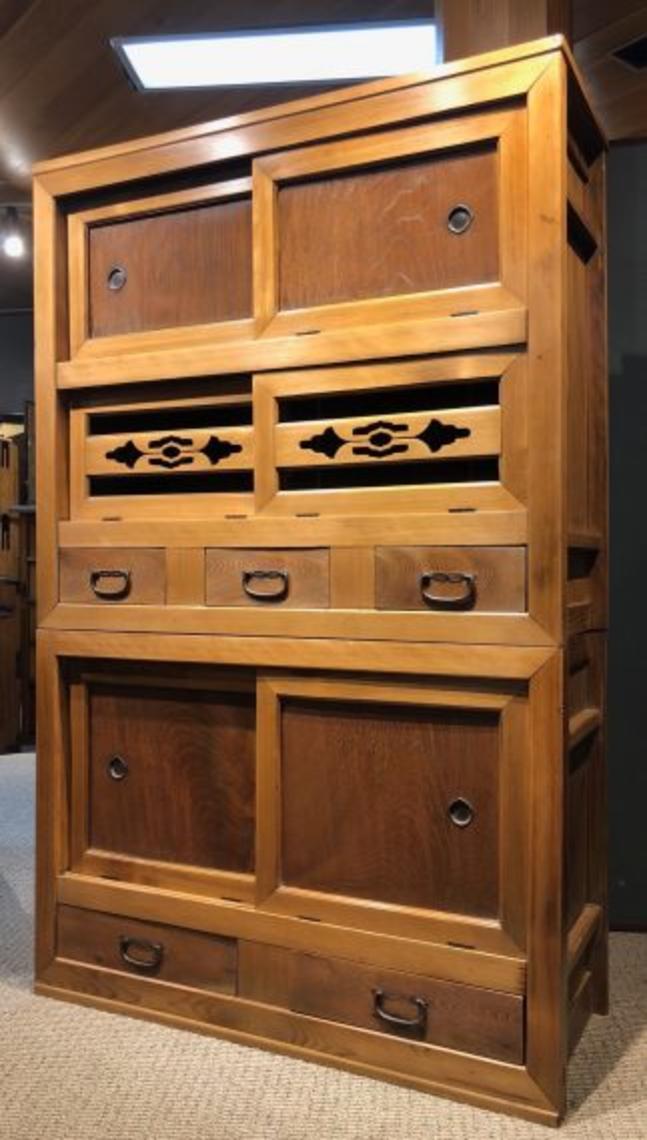 Antique Japanese Mizuya Kitchen Tansu Chest Kuraya Japanese Antiques
