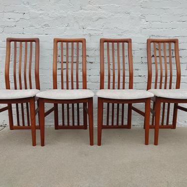 Mid Century Modern Kai Kristiansen Teak Dining Chairs 