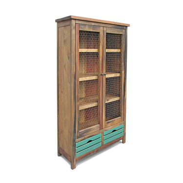 China Cabinet, Bookcase, Farmhouse, Display Cabinet, Reclaimed Wood, Bookshelf, Handmade, Rustic 
