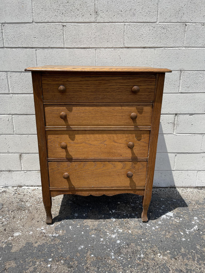 Antique Dresser Tall Boy Highboy Chest Drawers Oak Wood Country Deja Vu Decors Los Angeles, CA