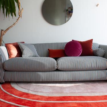 Noir + Ecru Stripe Sofa