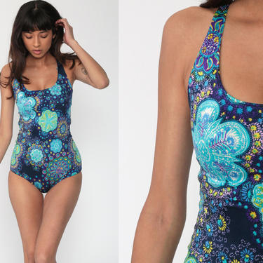 70svintage スイムウエア Summer of '76 Swimsuit // vintage 70s floral two | Fenix Vintage