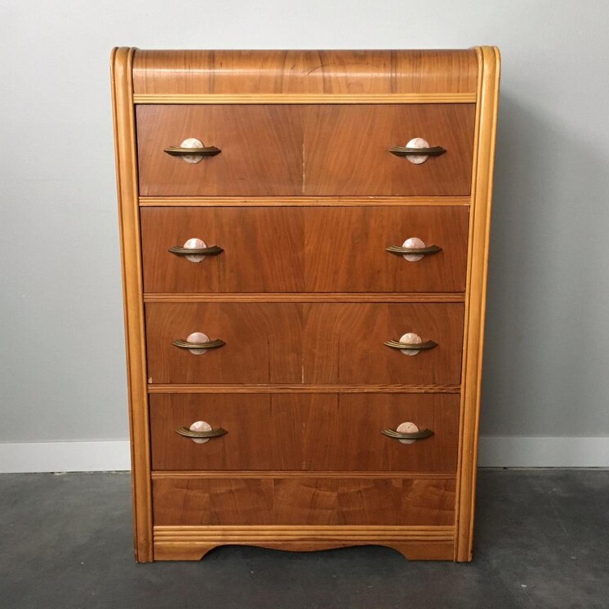 vintage art deco waterfall highboy dresser by F. | ReRunRoom - Seattle, WA  | ATTIC