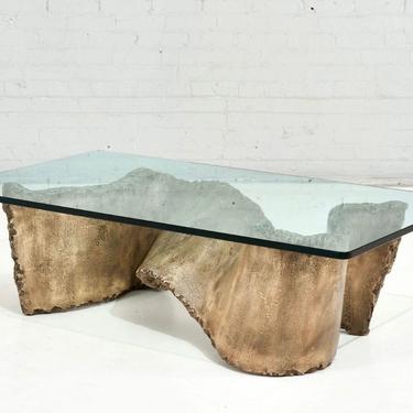 Faux Stone “Miro” Sculpture Coffee Table, Silas Seandel 1970