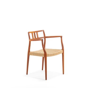 Niels Moller for J.L. Mollers Mobelfabrik Model 64 Chair in Teak w/ Original Paper Cord, Denmark 