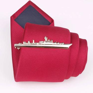 Gold Tie Clip Ship for Men Suits Men's Wedding  Metal Necktie Tie Bar,Retro Tie Clip, Gift for Boyfriend Gift for Dad Gift for Friend For Hi 