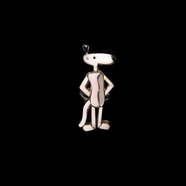 Pink Panther Very Unique Native American Zuni Pink Shell Sterling Silver Tall Ring