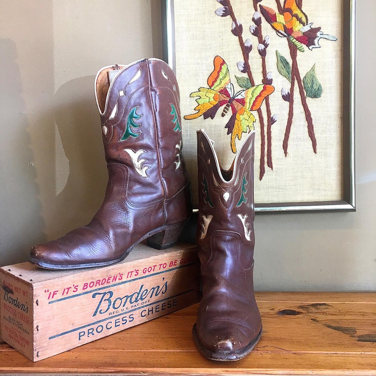 PEEWEE Vintage 40s Boots | 1940s Shortie Western Boots | | Love