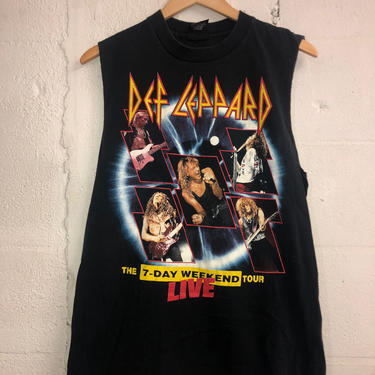 Vintage 1992 Def Leppard 7- Day Weekend Tour T-Shirt. L 3055 