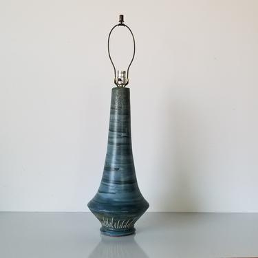 Mid-Century Handmade Pottery Table Lamp. 