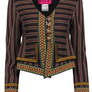 Christian LaCroix - Multicolored Structured Embroidered Jacket Sz 2