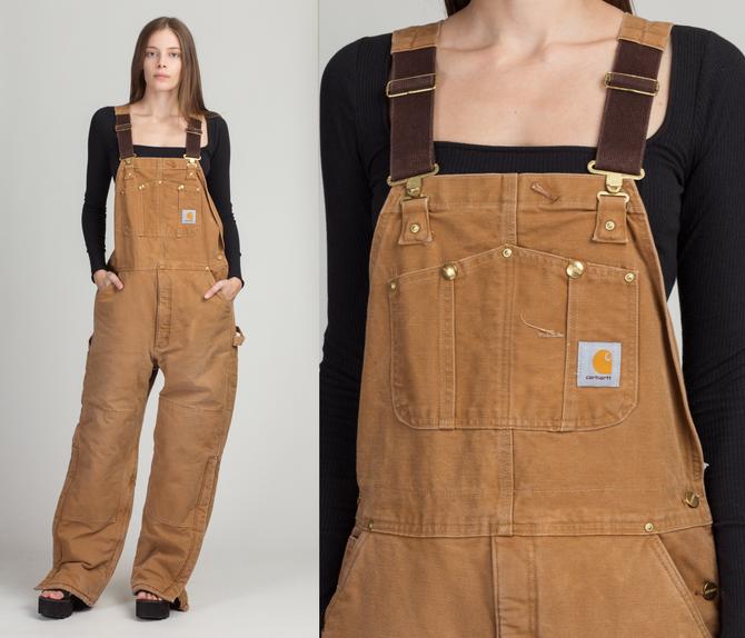 Vintage Carhartt Insulated Overalls - Men's Large, Women's XL, 36x34, 90, Flying Apple Vintage