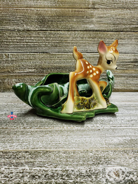 Vintage Bambi buy Ceramic Planter --- Retro 1950's 1960's Rare Walt Disney Productions Memorabilia --- Forest Animal Flower Pot Nature Decor