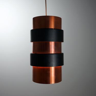 Danish Modern Black + Copper Pendant Light - (316-199) 