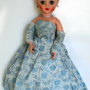 1957 Arranbee R&amp;B Nanette Doll with original dress, nylon stockigs, shoes, earrings, undies, neklace, bracelet 
