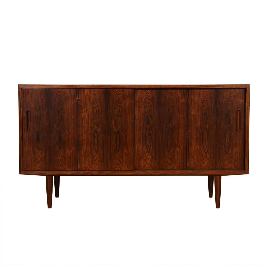 Rosewood CondoSized Sliding Door Sideboard / Media Modern