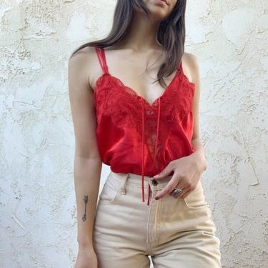 Vintage 80's 90's Victoria's Secret Gold Label Red Lace Lingerie