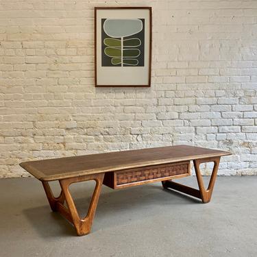 Mid Century Modern Walnut + Oak COFFEE TABLE by Lane Perception 