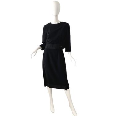 50s Maurice Rentner Dress / Vintage Silk Fringe Dress Jacket Suit / 1950s Mid Century Dress Suit 