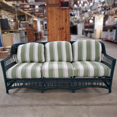 Green All-Weather Wicker Outdoor Sofa