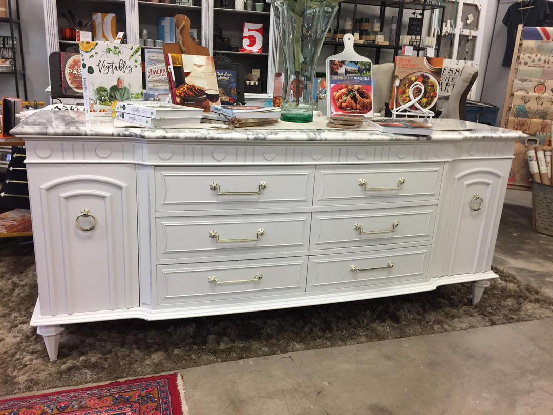 Marble Top White Dresser 2/20 | Stylish Patina | Falls Church, VA ...