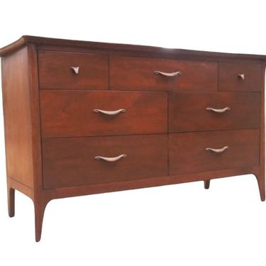 Free and Insured Shipping Within US - Vintage Mid Century Modern Dovetail Drawers Cabinet Storage Dresser 