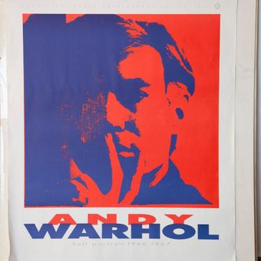 Vintage Mid Century Modern Andy Warhol Self Portrait Poster 