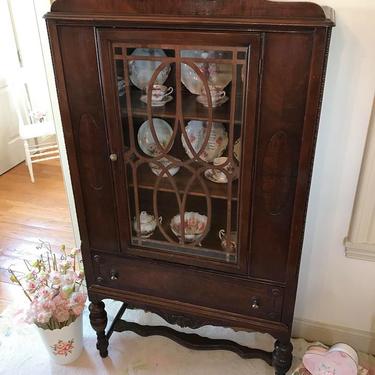 Beautiful Depression Era China Cabinet Forever Pink Glen Mills PA