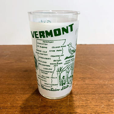 Vintage Federal Glass Vermont State Tumbler Glass 