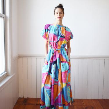 Vintage Marimekko Color Splash Dress | M 