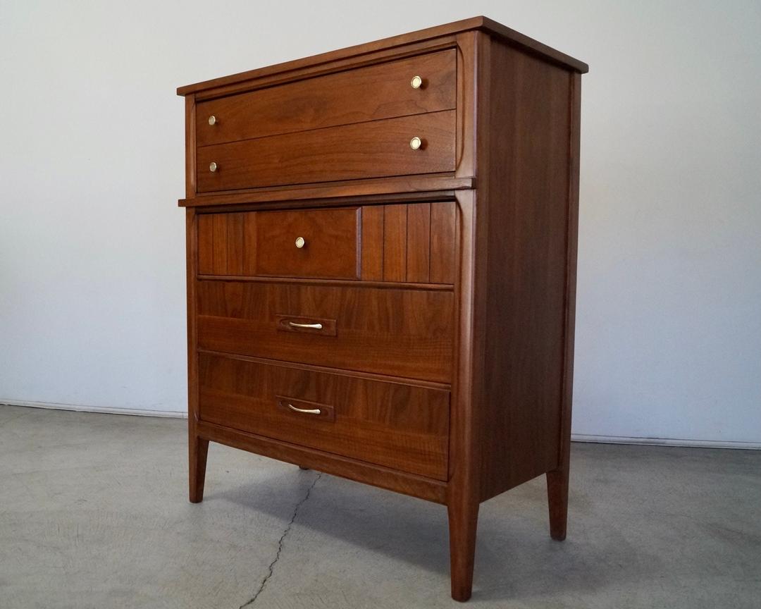 Midcentury Modern Highboy Dresser in Walnut Professionally