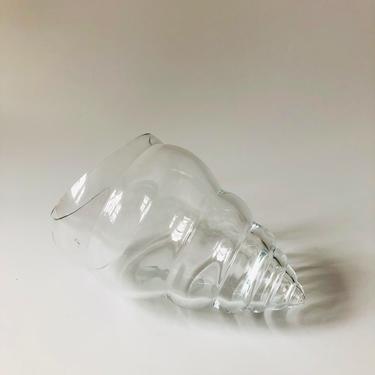 Vintage Glass Shell Bowl 