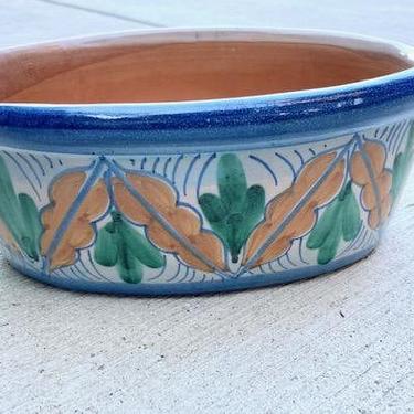Vintage Fratantoni for Vietri Terracotta Hand Painted Garden Planter Made in Italy by LeChalet
