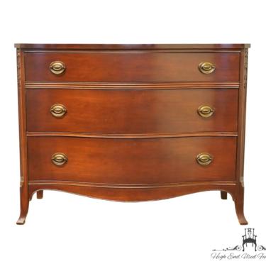 Vintage Antique Solid Mahogany Duncan Phyfe Style 45" Bow Front Chest 