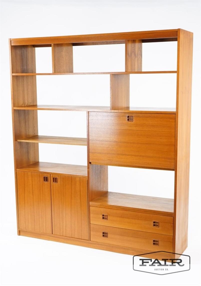 Teak Wall Unit With Built In Desk From Fair Auction Co Of Sterling